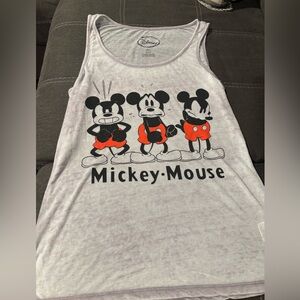 Disney Gray and Red Mickey Mouse Tank Top